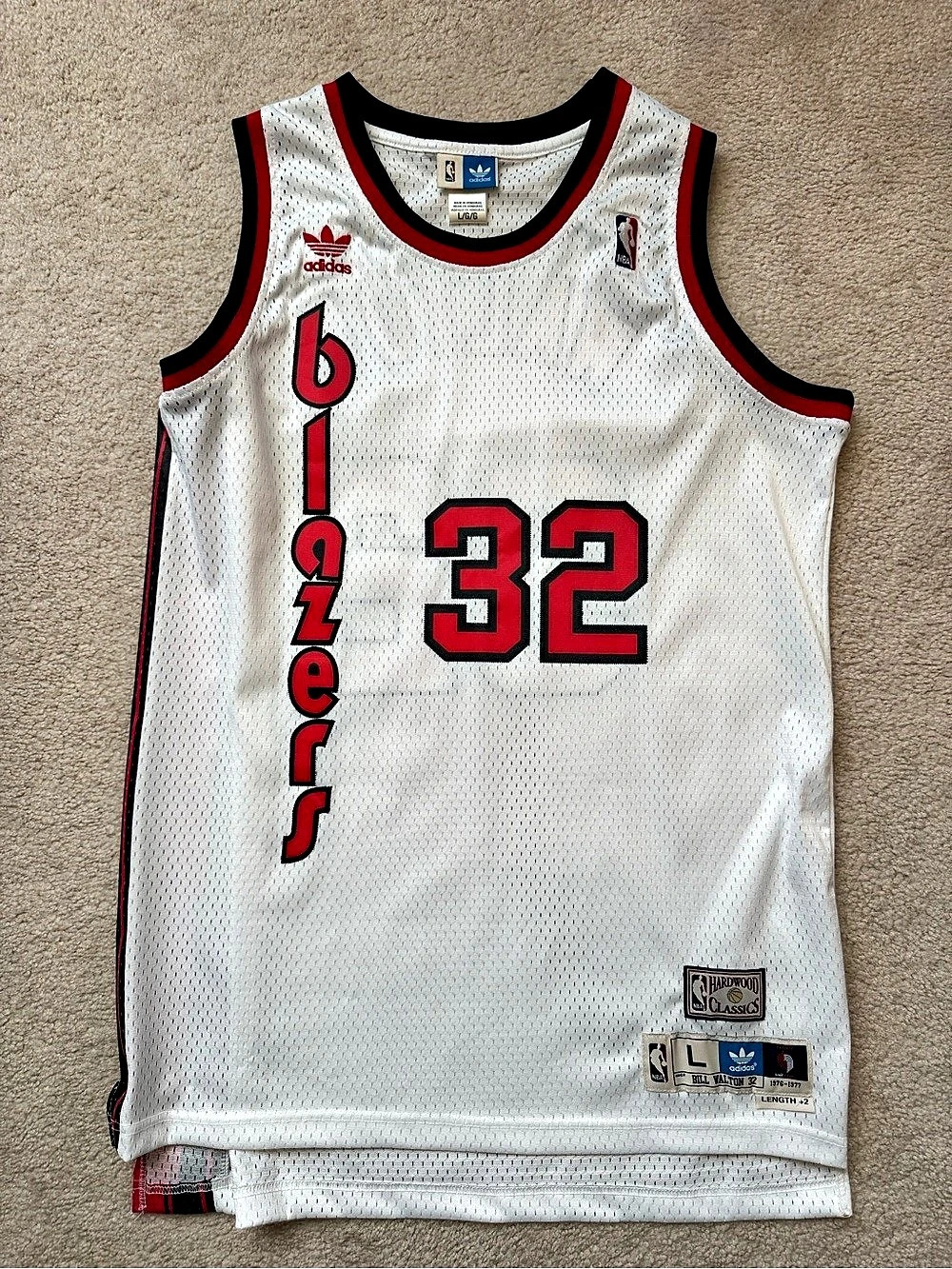 adidas Bill Walton Portland Trail Blazers 1976-1977 Hardwood Classics Swingman